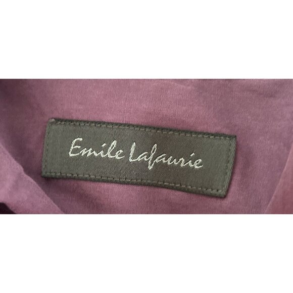 Emile Lafaurie Button Down Shirt Purple Collared Long Sleeves & Front Pocket - Picture 8 of 8